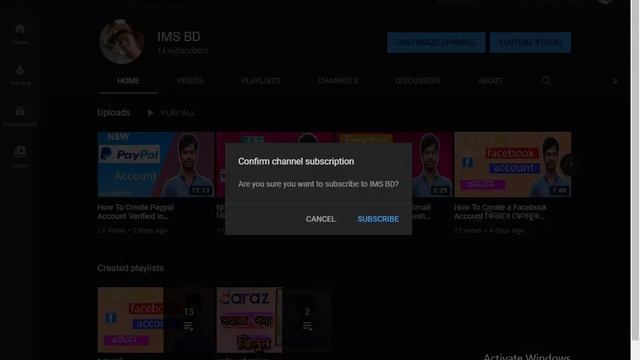 How To Make a YouTube Subscribe Link Bangla. Create POP-UP subscribetion button new 2020 смотреть онлайн