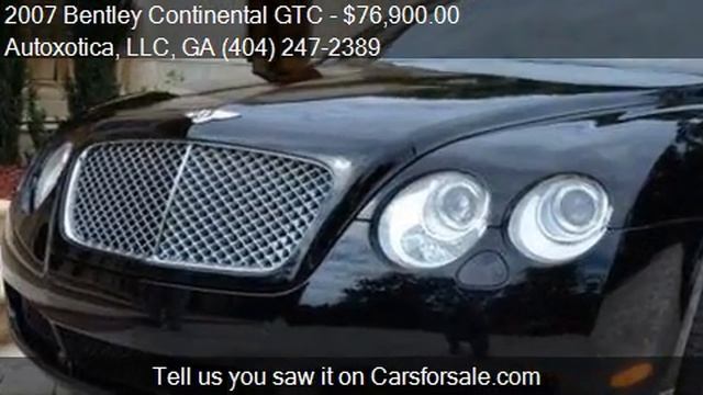 2007 Bentley Continental GTC for sale in Marietta, GA 30066 смотреть онлайн
