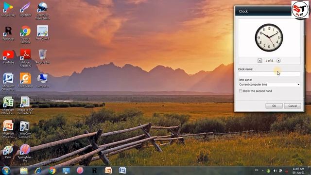 How to add clock and calendar on desktop in Laptop || Laptop screen par clock & calendar kaise lay смотреть онлайн