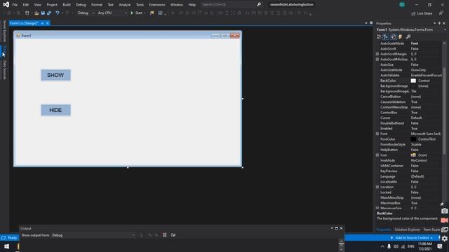 Show And Hide Label Using Button C# смотреть онлайн