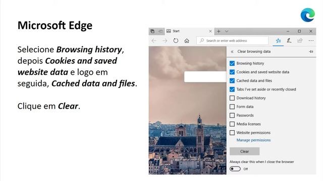Como limpar o cache no microsoft edge смотреть онлайн