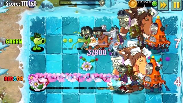 PvZ2 - 100 GREEN vs 100 RED & ORANGE - Who Will WIn? Plant vs Plant смотреть онлайн