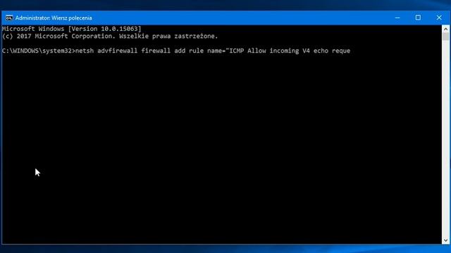 Windows 10: Włączenie PING (ICMP) przy użyciu wiersza poleceń. смотреть онлайн