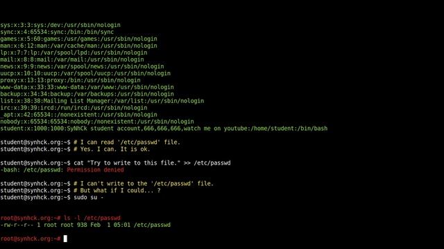 SyNhCk - Linux privilege escalation via /etc/passwd (wrong permissions). TL;DR смотреть онлайн