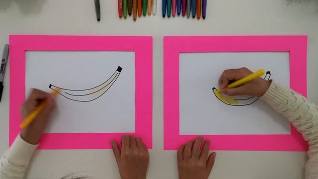 Apple and Bananas Song for Kids / How to Draw Banana смотреть онлайн