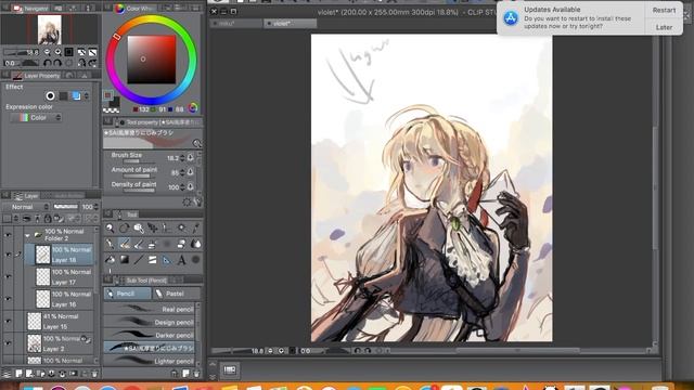 【Speedpaint】Violet Evergarden- Fanart (Clip Studio Paint Pro) смотреть онлайн