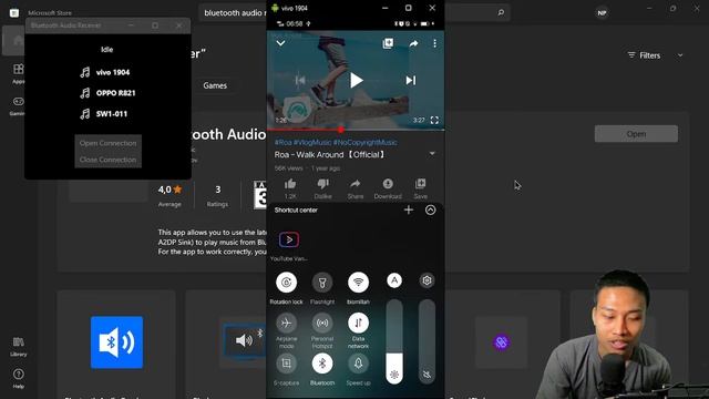 Cara Stream Audio Android ke PC via Bluetooth смотреть онлайн