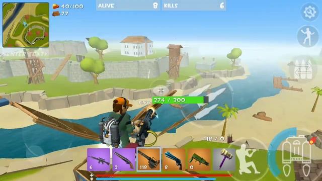Rocket Royale-Android Gameplay #5 (Mini gun oncracked + 11 Kills Gameplay) смотреть онлайн