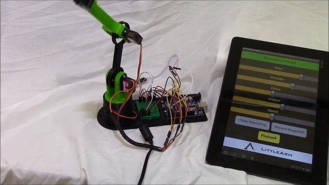 LittleArm Arduino Robot Kit Control with Android App смотреть онлайн