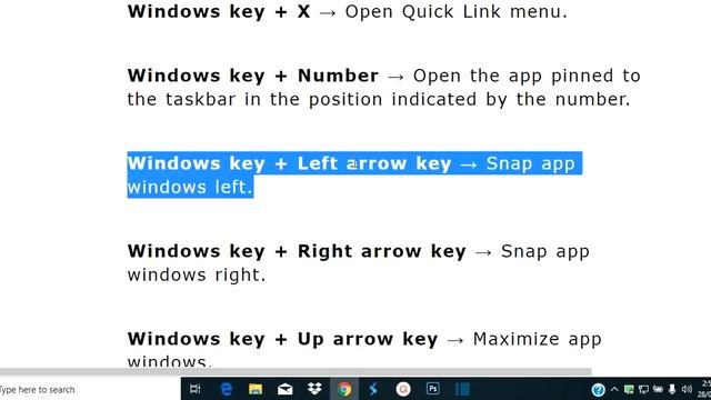 Use Of Windows Key ,Win + A To Z