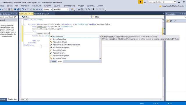 Como hacer un SaveFileDialog en Visual Studio смотреть онлайн