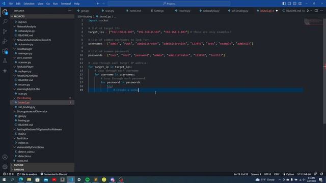 Python Coding Demonstration #5: How I coded an SSH brute-forcing tool in Python. смотреть онлайн