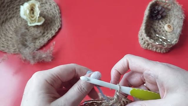 #4 Корзинка-Капелька #вязание #крючком #снуля #джут
