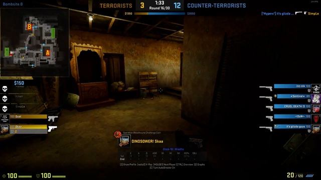 CSGO 4k headshots glock смотреть онлайн