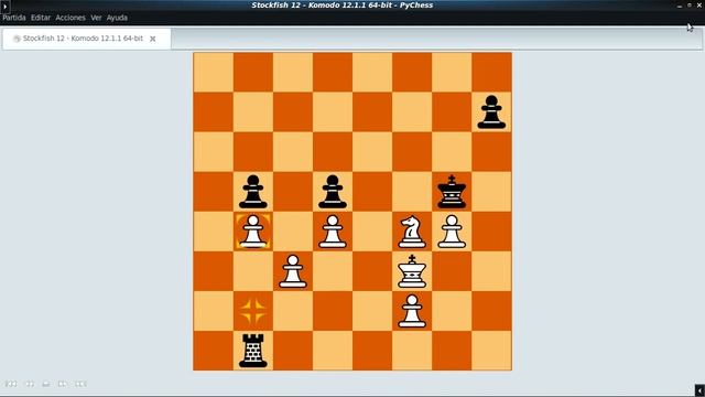 STOCKFISH 12 VS. KOMODO 12.1.1 - CHESS - PYCHESS - DEBIAN GNU/LINUX смотреть онлайн