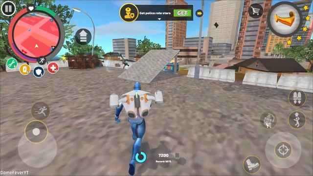 Rope Hero Vice Town - (Rope Hero with Hydrogen Jetpack) Red Laser Destroy Tank - Android Gameplay H смотреть онлайн