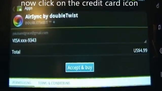 update credit card on android market смотреть онлайн