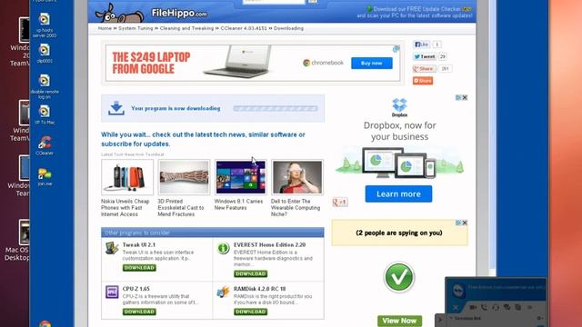 Ubuntu Desktop to Windows XP via TeamViewer смотреть онлайн