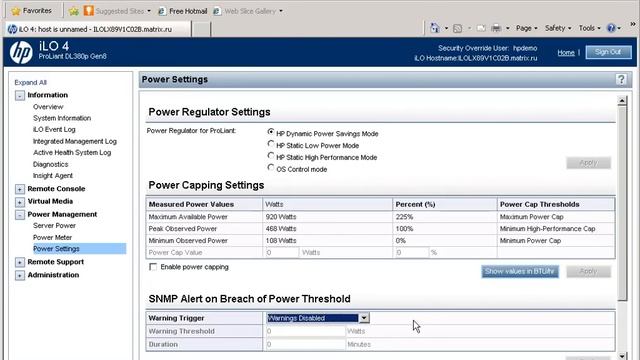 HP ILO Management Engine