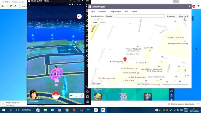 POKÉMON GO Sem Fake GPS Emulador MEMU Android 5.1 lollipop смотреть онлайн