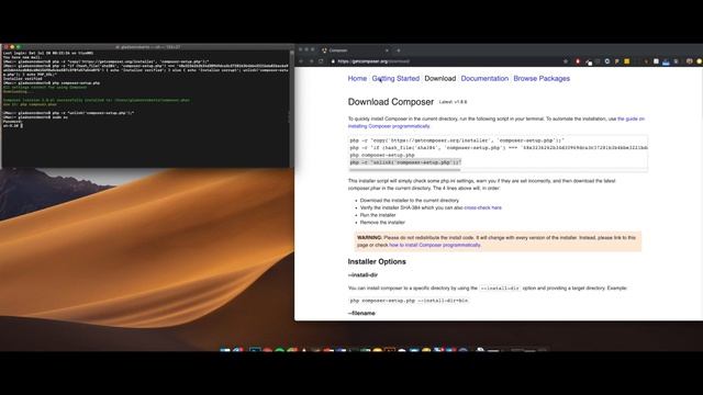 Instalando o Composer no MacOS Mojave смотреть онлайн