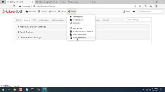 LibreNMS, how to send alert to Gmail смотреть онлайн