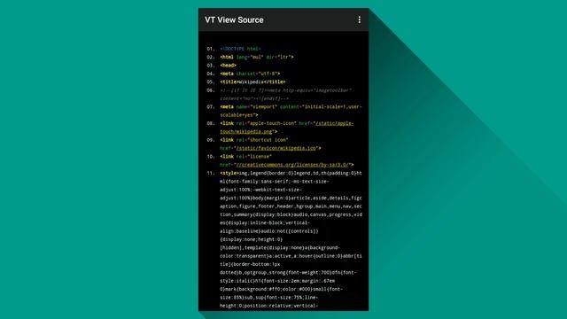 Guardare Codice Sorgente, Android Browser - VT View Source смотреть онлайн