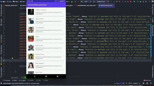 RecyclerView(AndroidX 2020): Part 4 | Recycler View Item Animation | Android Studio Tutorial смотреть онлайн