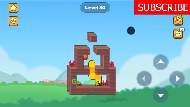 Hungry Worm - Greedy Worm LEVEL 34 - Gameplay Walkthrough Android IOS