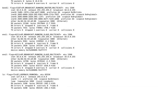 Unix & Linux: No IP4 connectivity over bond; slaves listed as "routable" instead of "enslaved" смотреть онлайн