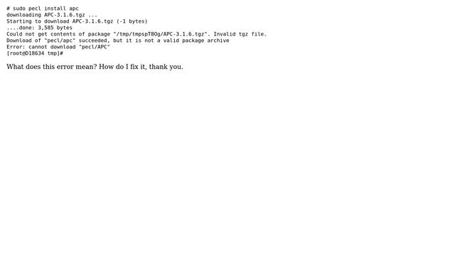 DevOps & SysAdmins: Installing APC on CentOS 5.5 64bit error? смотреть онлайн