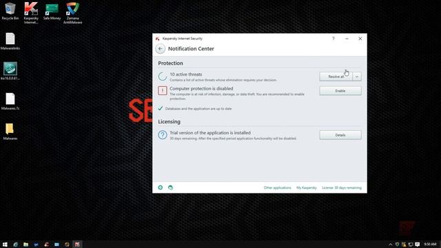 Kaspersky Internet Security + Zemana AntiMalware prevention & detection test смотреть онлайн