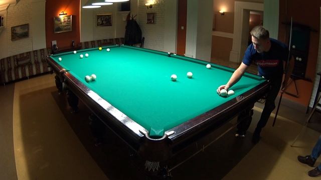 Омка - партия между Александром и Алексеем в русском бильярде смотреть онлайн