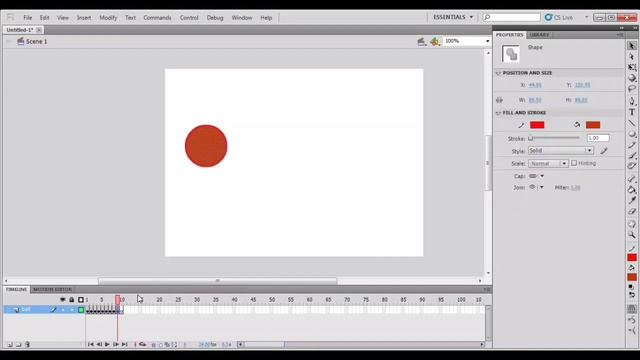How to create a bouncing ball using Adobe flash CS 5.5 смотреть онлайн
