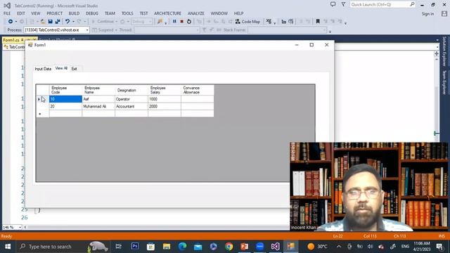 Visual Studio .Net Class 15 Sir Masood | TabControl | DataGridView in Window Form Application смотреть онлайн