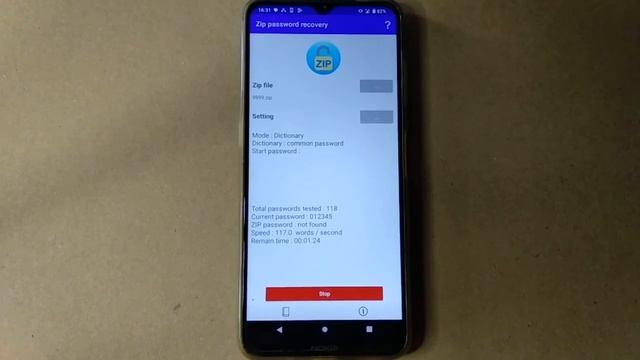ZIP password recovery - use dictionary (Android app demo) смотреть онлайн
