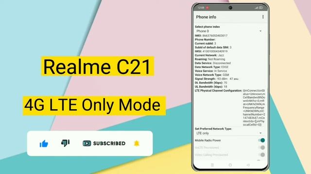 realme c21 | 4g only network mode | force lte смотреть онлайн