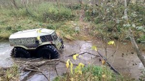 Вездеход Шерп по речке Яхрома