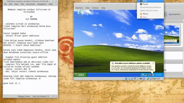 Membuat tampilan windows fullscreen di VirtualBox смотреть онлайн