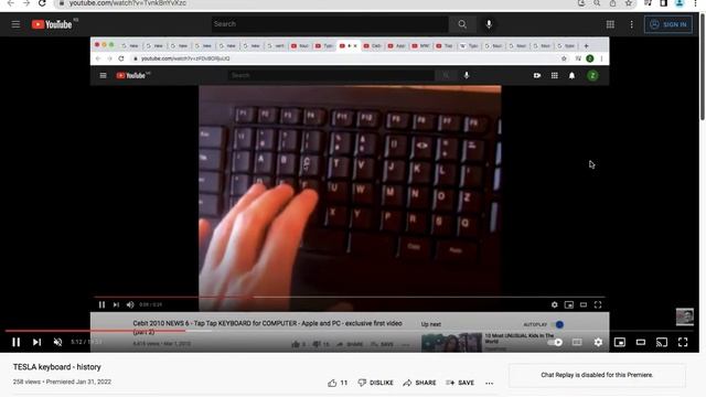 TESLA keyboard - history of typing смотреть онлайн