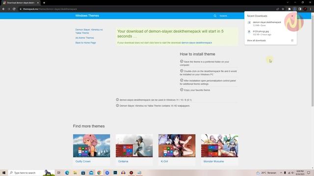 Cara Download dan Install Tema Demon Slayer di Windows смотреть онлайн