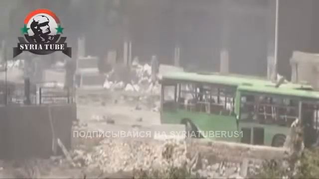 Горящий танк отомстил боевикам. Сирия