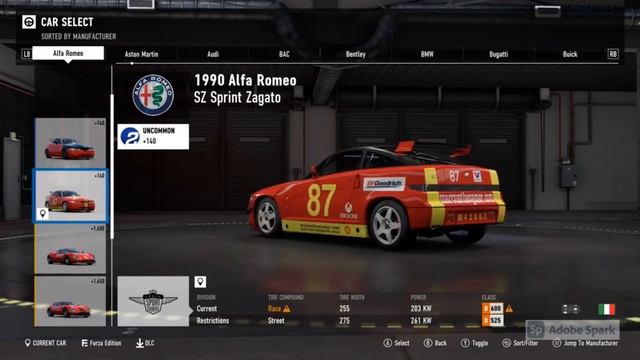 1990 Alfa Romeo SZ Sprint Zagato смотреть онлайн