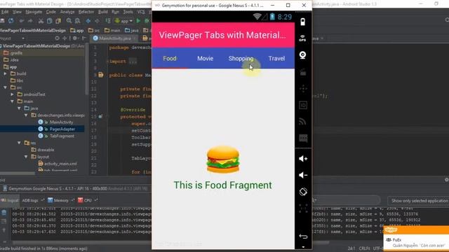 Android - ViewPager with Tabs in Material Design смотреть онлайн