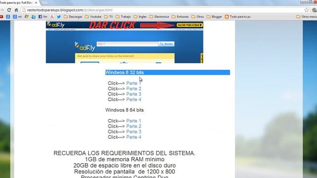 Descargar windows 8 para 32 y 64 bits "Todos los links funcionando"...!! смотреть онлайн