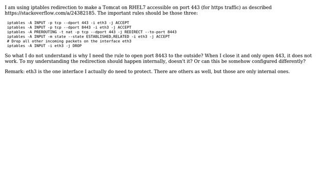 Iptables port redirection - why need to open both ports? смотреть онлайн