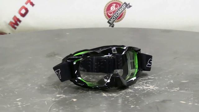 Очки мотокросс/спорт SCOUT (NK-1015) незапотевающие, черн/зелен, резинка с силиконом, цветн упаковк смотреть онлайн