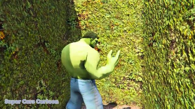 Hulk and Spiderman lost in labyrinth! Cartoon for kids with 3d animation and colors смотреть онлайн