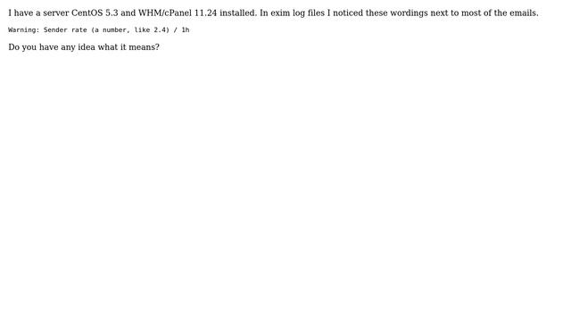 DevOps & SysAdmins: Exim - Warning: Sender rate ... / 1h смотреть онлайн