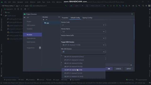 How to change Minimum SDK and Target SDK Version of Android Studio Project || Android Studio || смотреть онлайн